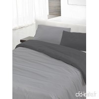 Italian Bed Linen Parure Housse de Couette pour lit Double 250 x 200 cm 250 x 200 cm Gris - B00W3K0TKG